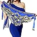 Produktbild FDDG Damen Bauchtanz Kostüm,Damen Gürtel,Bauchtanz Hüfttuch,Bauchtanz Kostüm Hüfttuch,Damen Hüfttuch,Belly Dance Hüfttuch,für Show,Party,Feier,Studium, Blau