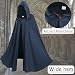 Regenboog Hooded Renaissance Cloak Adult,Blue Renaissance Costume Women Men,Medieval Navy Cloak,Victorian Velvet Cape,51inch