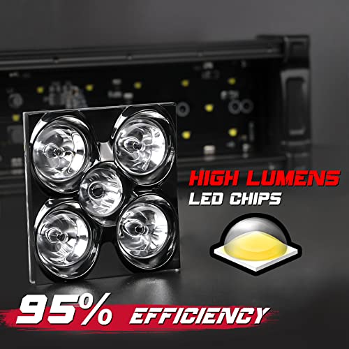 OFFROADTOWN 20'' 350W LED Light Bar with Wiring Harness and Black Cover Off Road Driving Light IP68 Waterproof LED Work Light Bar Fog Lights for Truck ATV UTV SUV Vehicle by OFFROADTOWN - Image 3
