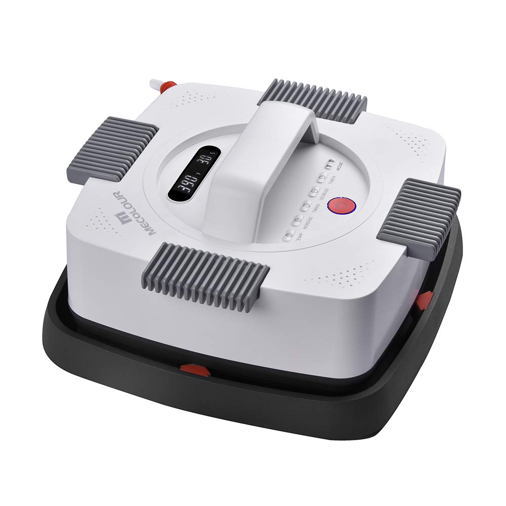 M MECOLOUR Easy Transfer Press Machine Safe Non-Stick Teflon 9"x9" Heat Plates Portable Sublimation Printing Machine for Fabric, Metal, Vinyl, Pressing Pads, Easy Control Panel