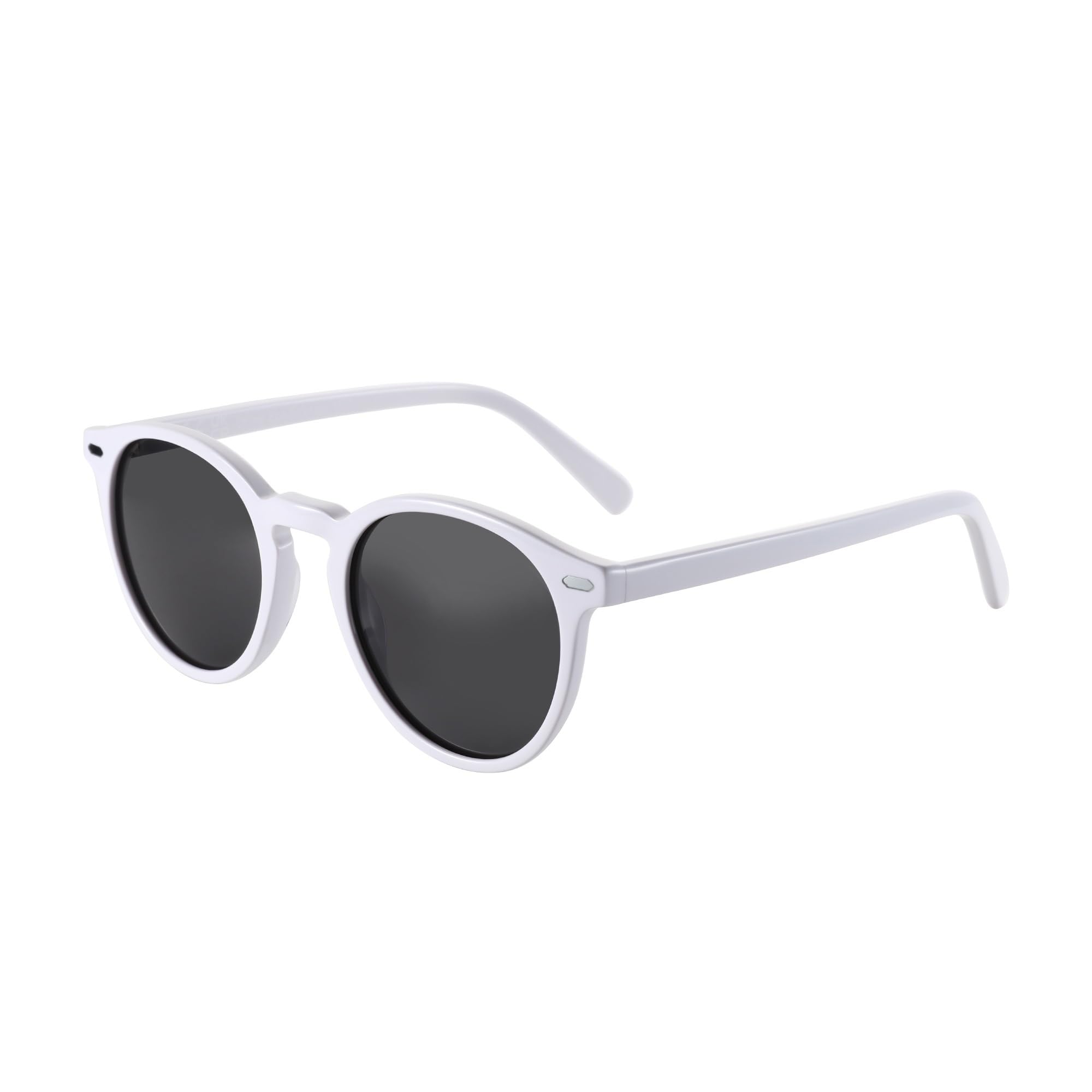 Gafas de sol polarizadas redondas moda for mujer, gafas retro con sombra Uv400