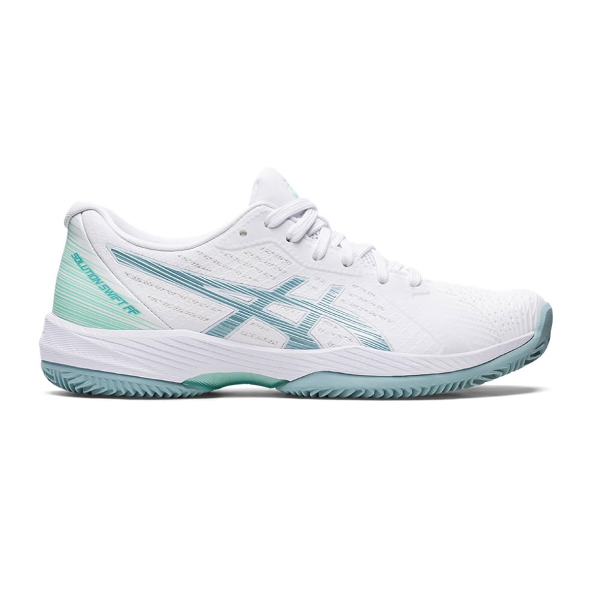 ASICS Damen Tennisschuhe Solution Swift FF Clay 1042A198 White/Smoke Blue