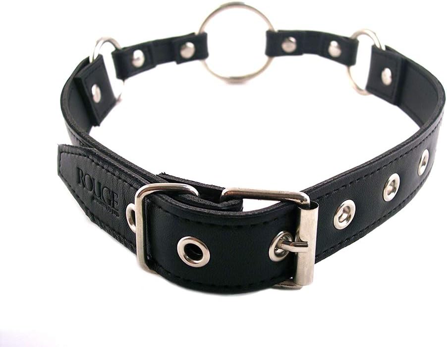 Adult Leather O-Ring Gag, Black