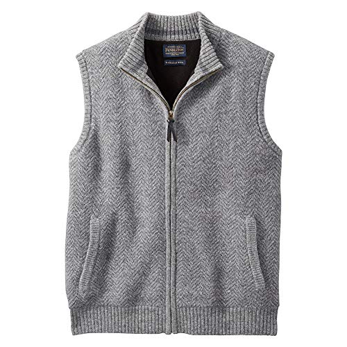 Pendleton Men's Shetland Quarter-Zip Sweater, Grey Heather, XL