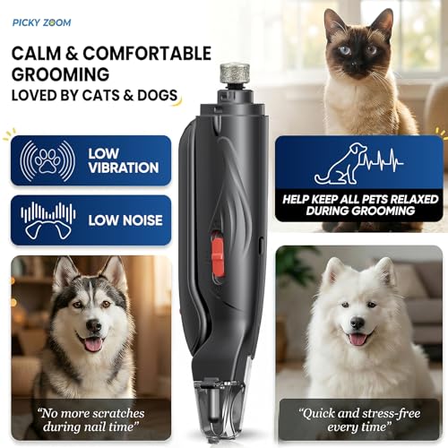 Herramienta de aseo profesional para perros con protector de seguridad y amoladora dual 7