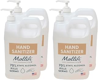 Hand Sanitizer, 1/2 gallon, Fragrance Free, PK-4, With Pump, Mfr: MOL9747-12_1/2GAL4V3-A