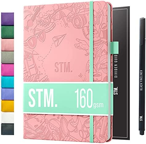 Scribbles That Matter Bullet Journals | Dotted notebooks | Dot grid notebook journal | A5 Vegan Hardcover dotted journal notebook for bujo journaling | Dot journal notebook 160gsm Thick paper