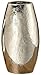 Produktbild Meinposten Dekovase Vase Silber Metall rund oval Deko Metallvase Tischdeko Aluminium massiv (Ovale Vase, Höhe 22 cm)