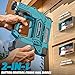 MtiolHig Cordless Brad Nailer 2-in-1 Compatible with Makita 18V Battery, 5/8 to 1-1/4 Inch 18 Gauge Nail Gun with 2000 Nials for Wood Carpentry, Powered Electric, 2 Mode, Tool Only