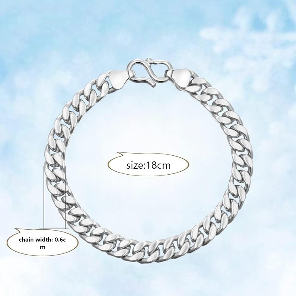 Bracciale regolabile,bracciale in argento sterling,bracciale in argento sterling 925 da donna Bracciale a catena cubana vintage Bracciale dell'amicizia Gioielli in argento sterling Regali mamma