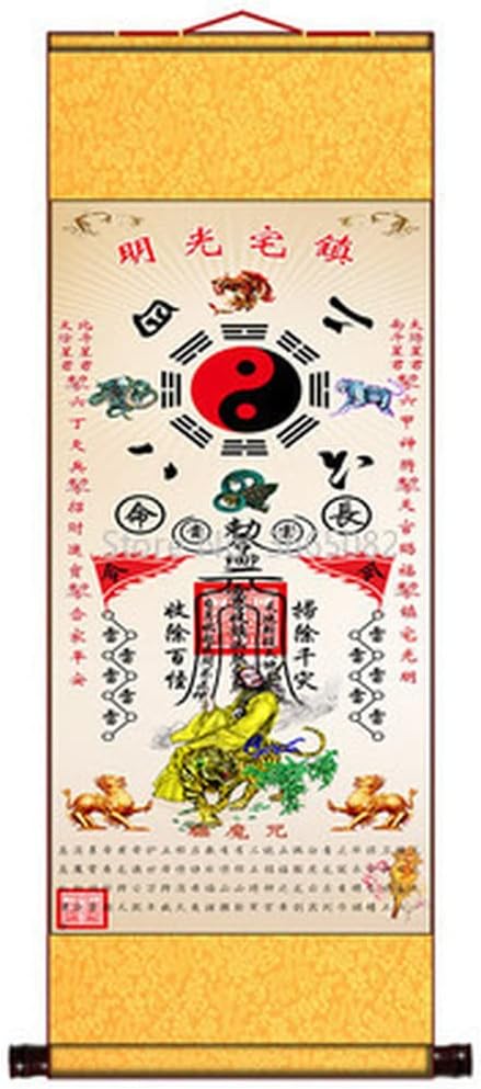 Mingguang Town House Scroll Painting Hanging Scroll Banner Taoist Decor Chinese Traditions