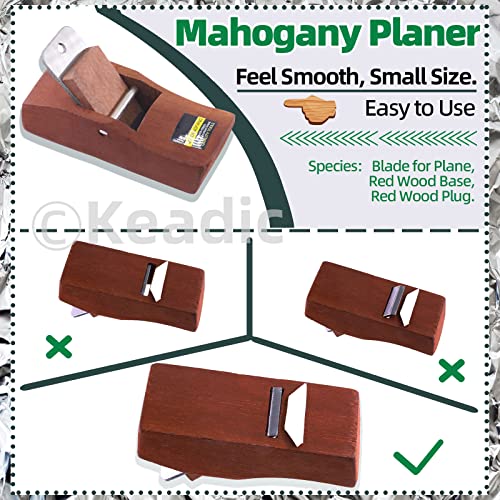 Keadic 8Pcs 9" 10" Adjustable Spokeshave Kit Contains Manual Planer with Flat Base Replacement Metal Blades 4-Way Rasp File and Portable Woodworking Planes for Deburring Carving Crafting - Image 5