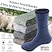 Annsuki 5 Pack Mens Merino Wool Socks for Winter Warm Thermal Socks Thick Hiking Sock for Camping Running Hunting Cozy for Man Multi Colors (US Size 7-13)