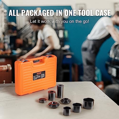 Image of VEVOR Ball Joint Press Kit, 10 pcs Tool Kit, C-Press Ball Joint Remove and Install Tools, for Most 2WD and 4WD Cars, Heavy Duty Ball Joint Repair Kit for Automotive Repairing