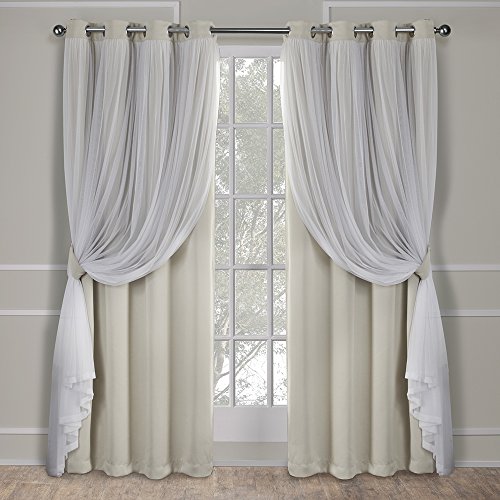 TOWN & COUNTRY LUXE Talia Double Layer Indoor Curtains, Sheer and Room…