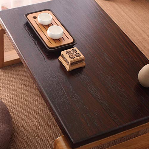 Table basse en bois massif de style japonais avec finition marron chic - 6