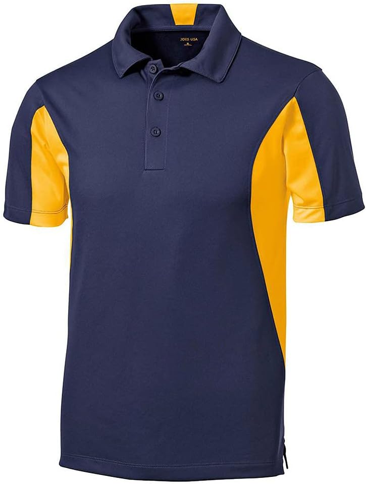 Joe's Men's Moisture Wicking Side Blocked Micropique Polos - Regular, Big & Tall Sizes