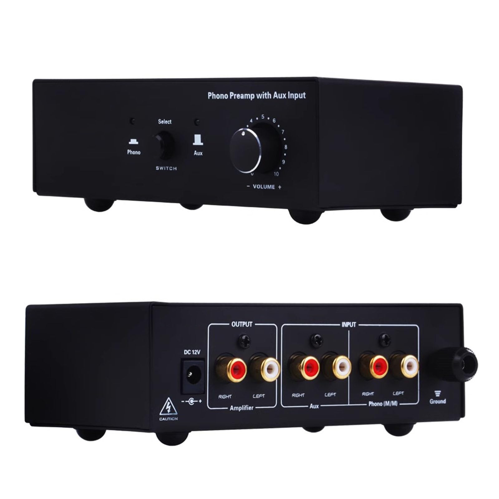 Preamplificatore Giradischi Phono, preamplificatori Audio per Giradischi, con Ingresso/Uscita RCA, Volume Regolabile, Basso Rumore, per Giradischi, Audio Domestico