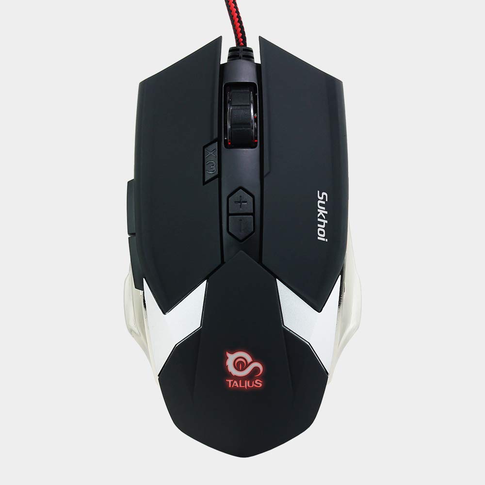 Talius Sukhoi – Programmable Gaming Mouse, 2500DPI, 8 Buttons, LED Lighting, Metal Frame