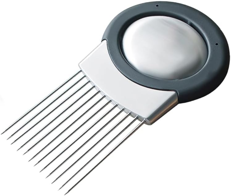 Stainless Steel Onion Slice Holder, Lemon Slicer Vegetable Cutter, Chopper Slicing Assistant Tool for Meat, Onion, Potato, Tomato Home Kitchen Tools (B-1 PCS)