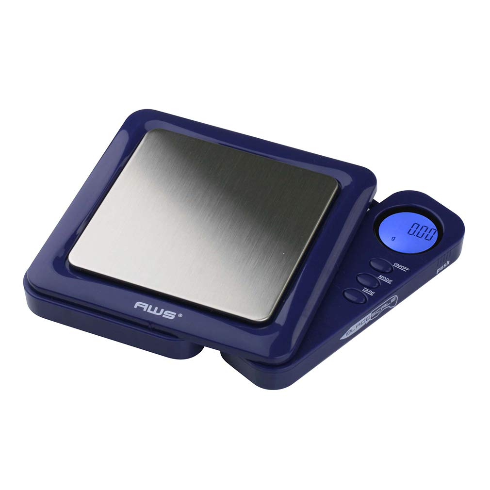 AMERICAN WEIGH SCALESBlade Series Digital Precision Pocket Weight Scale, Gray, 650 X 0.1G (BL-650-GRY) (Blue, 650g x 0.1g)