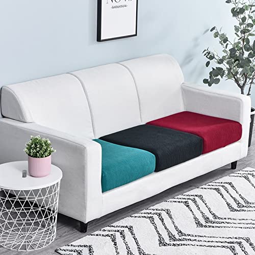Elover Sofa Sitzkissenbezug-Hochelastischer Sitzbezug,Wohnzimmer Sofa Sitzbezug Möbelbezug rutschfest und weich, mit elastischem Boden