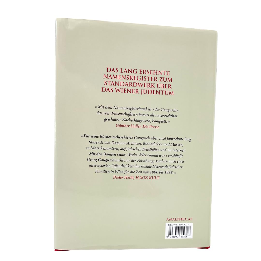 Wer einmal war. Namensregister: A–Z (Wer einmal war: Das jüdische Großbürgertum Wiens 1800–1938)