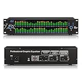 ecualizador parametrico clarion Ecualizador de procesamiento DSP de 31 segmentos en tiempo real de control síncrono de doble canal, con una tasa de precisión absoluta del 99%, cada segmento tiene una pantalla de espectro LED y la música está equilibrada y modificada, de modo que la calidad del sonido puede alcanzar fácilmente la deseada efecto