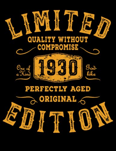 Colorıng Book - 101 Mandalas - Limited 1930 Year Birthday Edition Born Vintage Grunge: Funny Used Retro, Line Art Birthday A4 8,5x11 To Color