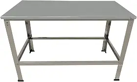 LAURINDOS, Mesa Industrial Inox 120x57x80 Suporte Multiuso Reforçada