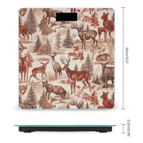 Báscula digital de vidrio templado Animal Wilderness Bear Deer miniatura 2