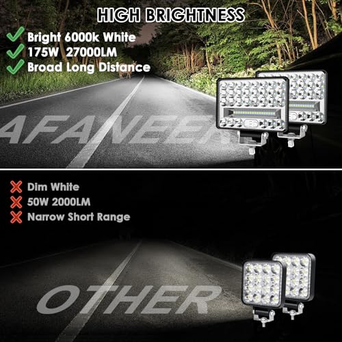 Phare de travail LED projecteur 12V feux de route pour camion 6 pouces - 2