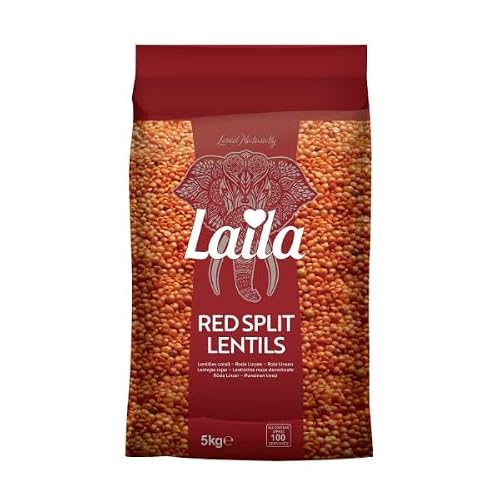 LAILA Red Split Lentils, 5Kg