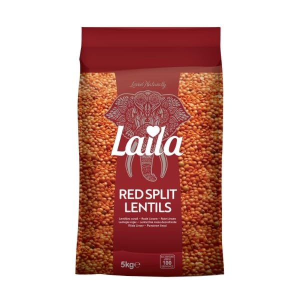 LAILA Red Split Lentils 5Kg