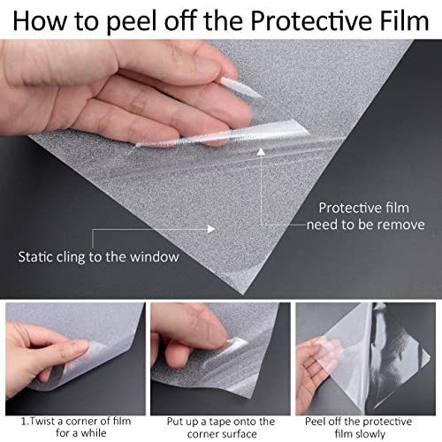 Hidbea SV01044.5200 Frosted Window Privacy Film Heat Control Uv Blocking, Static Cling Non-Adhesive Reusable Door Coverings For Bathroom Home Office thumb #5
