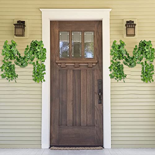 Berlato 12 Pcs Artificial Grape Leaves, Green 86.6" Rattan Hanging Wreath, Nature's Fake Leaf Flowers, Made Of Silk Flowers, Realistic Wedding Hanging Plants, Christmas Supplies, Garden #TOP5