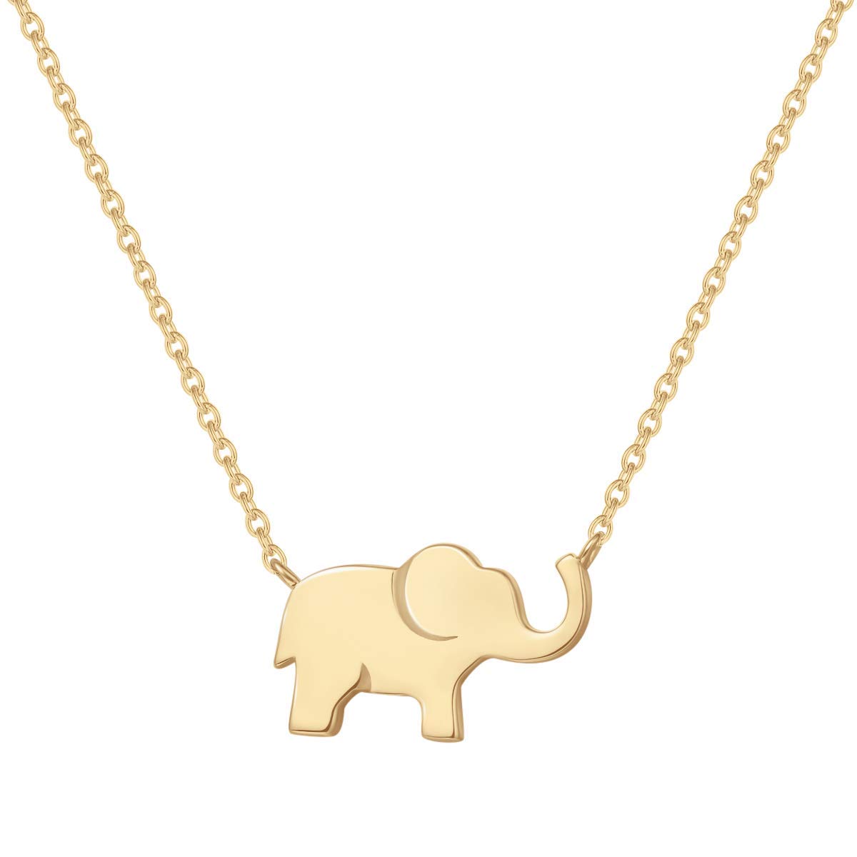 FANCIME Elefante Ciondolo Collana/Orecchini/Bracciale in Argento Sterling 925 Placcato Oro Bianco/Giallo/Rosa Gioielli per Donna Ragazze Bambini