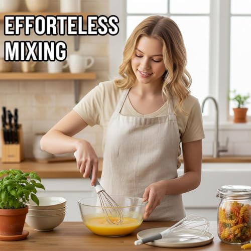 2pcs Small Whisk, 2 in 1 Egg Whisk, Compact Mixing Tools for Baking and Cooking, Suitable for Baking Preparations and Daily Cooking Requirements(11.4 X 3 inch) - Image 6