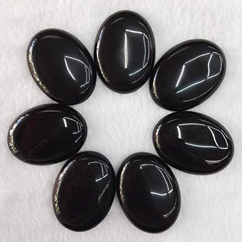 Calvas Wholesale 10pcs/lot 30x40mm Natural Black Onyx Stone Beads Oval CAB CABOCHON Teardrop Stone Beads