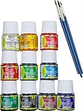 Pebeo Vitrea 160 Glossy Glass Paint - Set of 10 Assorted Colors, DIY Arts & Crafts Painting Supplies