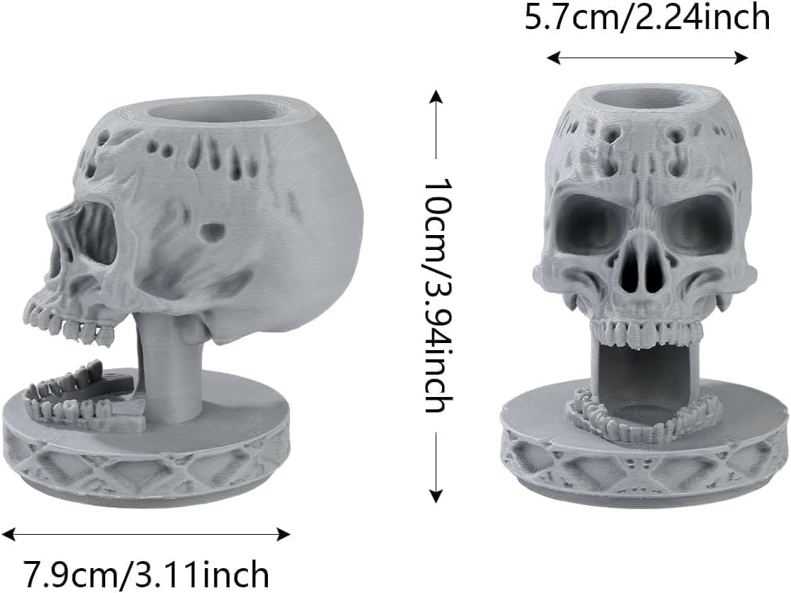 Torre per dadi teschio DND con vassoio, adatta per dadi più piccoli di 16 mm, vassoi per il lancio in resina, accessori per giochi da tavolo fantasy, torre teschio, regali D&D per fan di RPG, regali