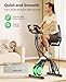 2026 Toputure Exercise Bike with LCD Display, 5-in-1 Folding Exercise Bike with App 16-Level Magnetic Resistance, Ultra-Quiet Flywheel 310LBS Capacity and Upgraded Comfort Seat Cushion