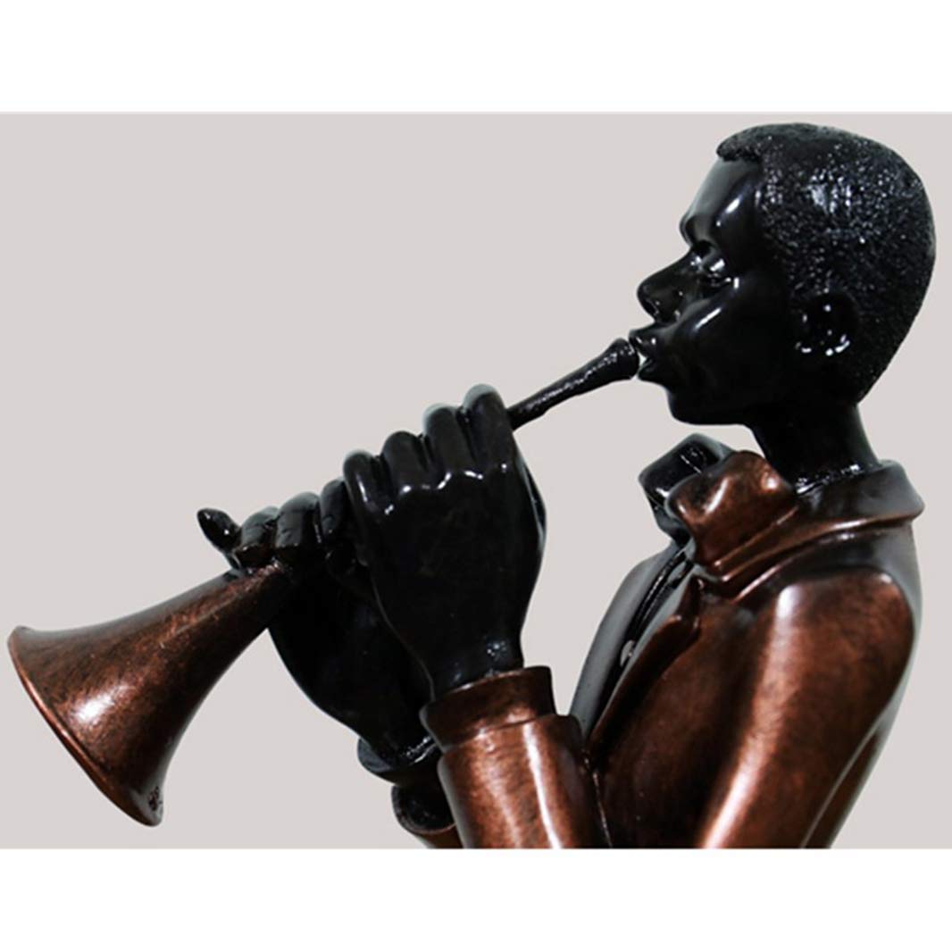 Per casa e cucina Figurine da collezione Statue Figurine da collezione Scultura Artigianato in resina Moderna Musica Band Statue Jazz Music Player Sculture Retro Home Office Bar Cafe Ornamenti (G)