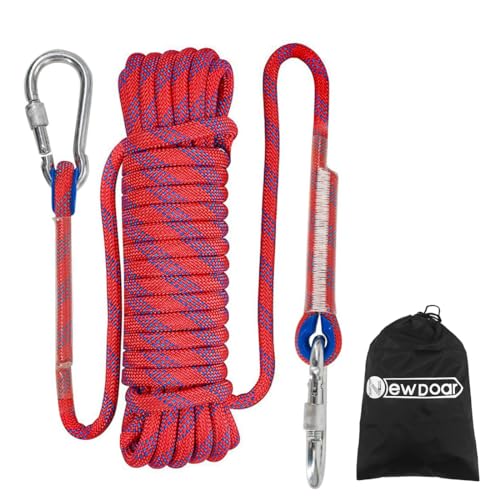 NewDoar 12KN Marine Schwimmseil 10 mm Bootsseil 33FT(10M) 66FT(20M) 98FT(30M) Anker-Festmacherseil zum Bootfahren, Ankern, Camping, Angeln, Zeltüberdachung mit 2 Haken-Red/10M
