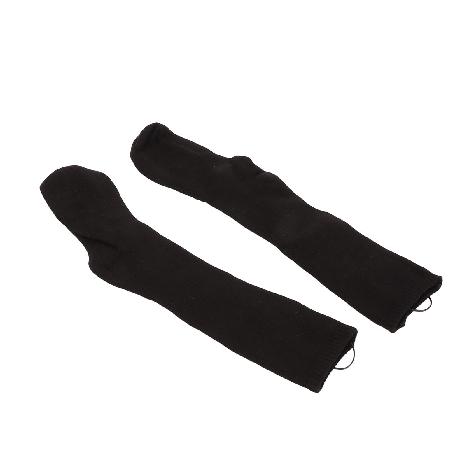 Chaussettes chauffantes électriques alimentées par batterie rechargeable chaussettes thermiques infrarouges en coton chaud pour les sports de plein air camping d'hiver randonnée (Tout noir)