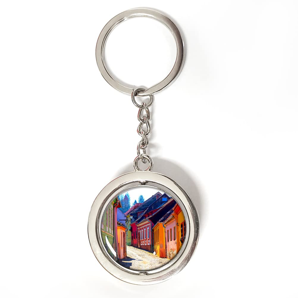 Porte-clés I Love Bucarest City Travel Roumanie - Médaille d'identification pour chien - Porte-clés - Pic - Mousqueton, Noir , taille unique