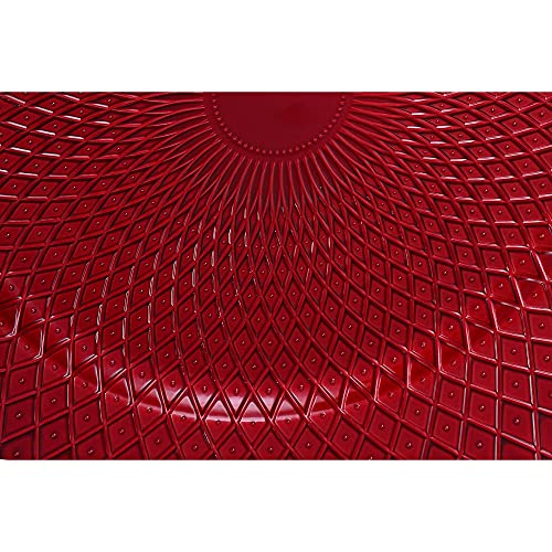 Platos de cargador redondos 13" rojo set x6 miniatura 2