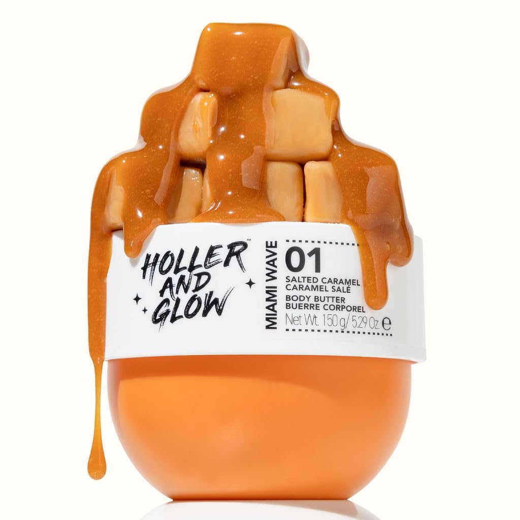 Bundle of Holler And Glow Miami Wave Salted Caramel Body & Hair Mist + Body Butter, Body Spray, Hair Perfume, Sweet Coconut, Vanilla Scented, Moisturizing, Nourishing, Shea Butter, 2 Piece Set - Image 9