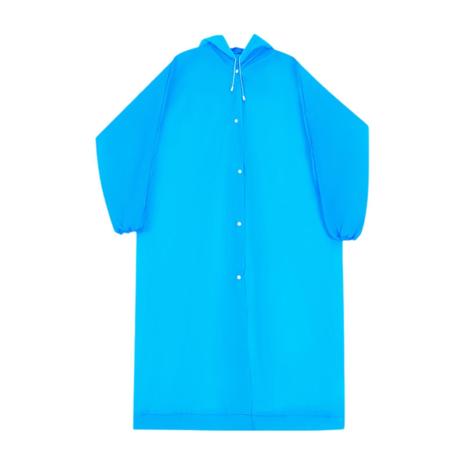 MERISHOPP Portable Raincoat Reusable Waterproof Rain Jacket for Outdoor Travel Camping Blue-image-48