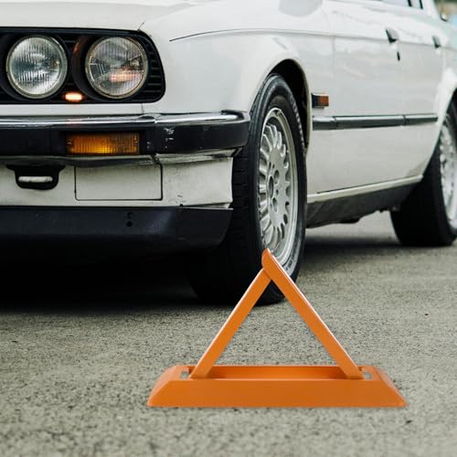 Bloqueo de estacionamiento de acero resistente y duradero jojofuny con forma triangular 6